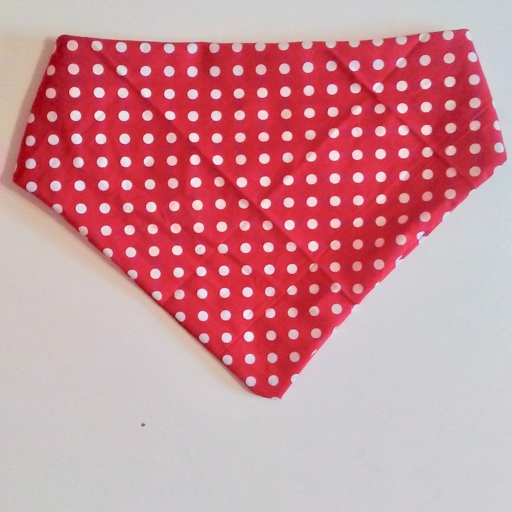 RED AND WHITE POLKA DOT PRINT BANDANA TOP! - Picture 3 of 8